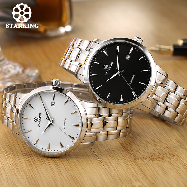 STARKING Original Brand Watch Men Automatic Self-wind Stainless Steel 5atm Waterproof Business Men Wrist Watch Timepieces AM0184