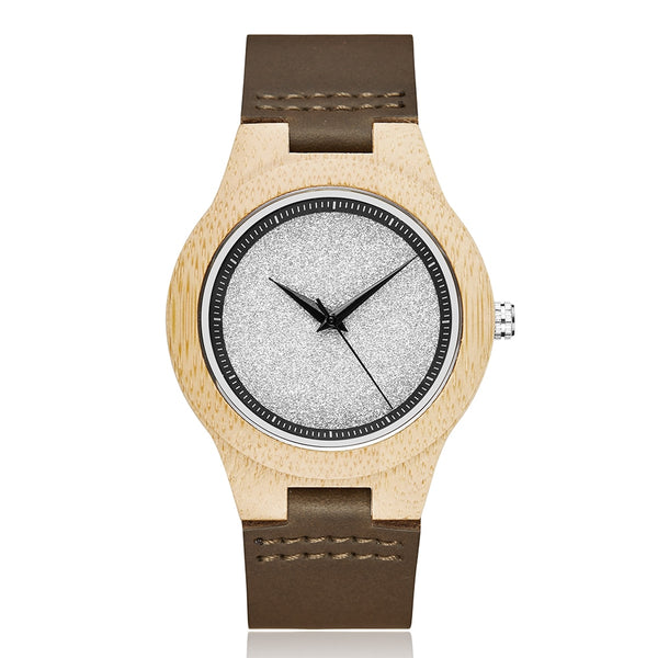 Fashion Wood Watch Men Wristwatches Minimalist Design Original Lady Wooden Bamboo Watch Engrave Male Wrist Clock Montre Homme