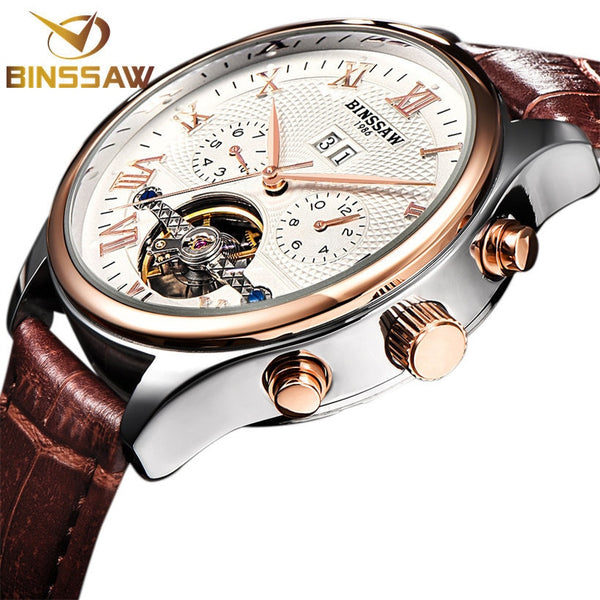 BINSSAW 2018 Watches Men Luxury Top Brand New Fashion Men's Big Designer Automatic Mechanical Male Wristwatch Relogio Masculino